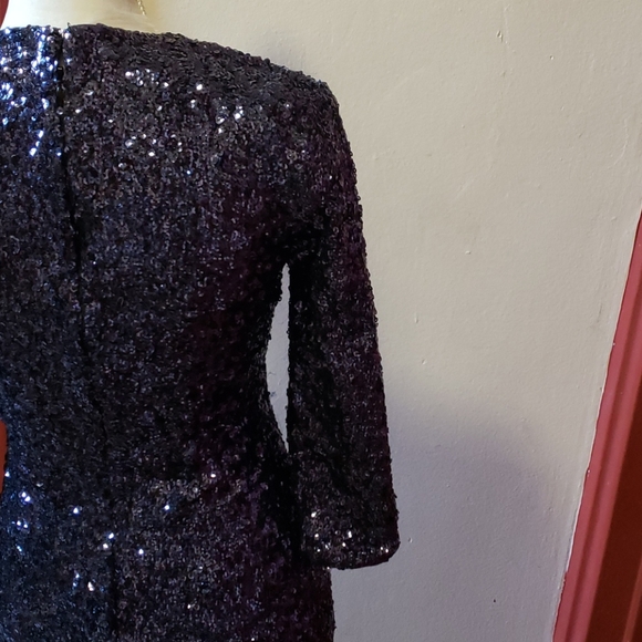 EZPRESS V-neck Sequin Dress Size 2 - Picture 7 of 12